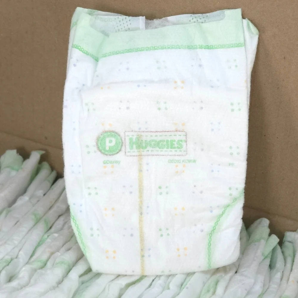 60‎ Pack Huggies Little Snugglers Diapers Preemie Size P up to 6lbs NEW OPEN
